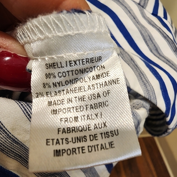 MILLY Stripes Casual half buttons dress size 8 - Picture 11 of 15